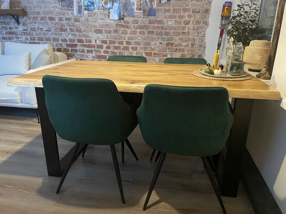Krzesla obrotowe 4 sztuki, butelkowa zieleń