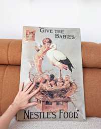 Tablica metalowa vintage Nestle 40x60 cm