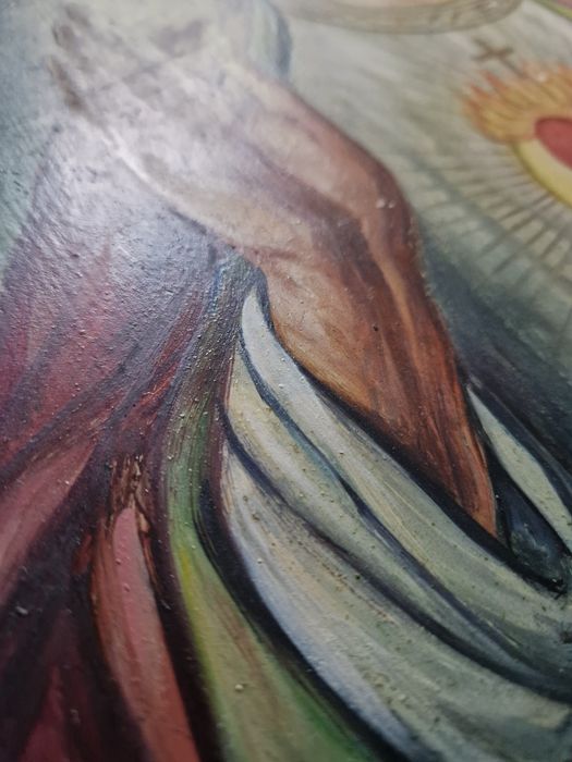 Obraz religijny „Najświętsze Serce Jezusa” – malowany ręcznie, olej na