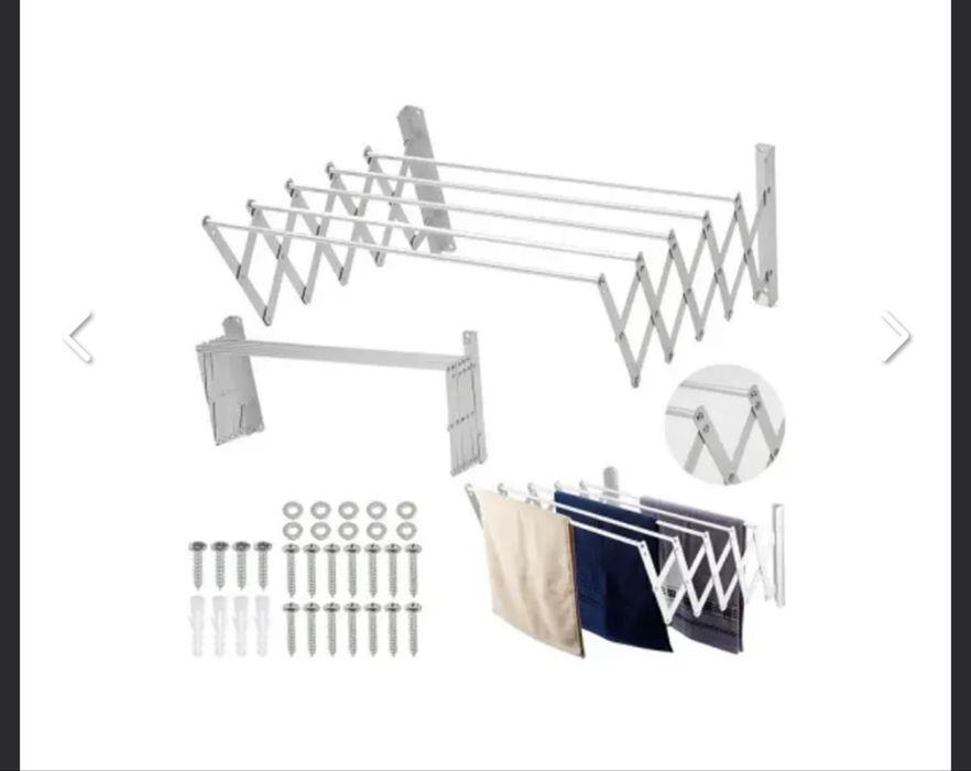 Сушарка для одягу настінна розсувна (80*70*26.5)