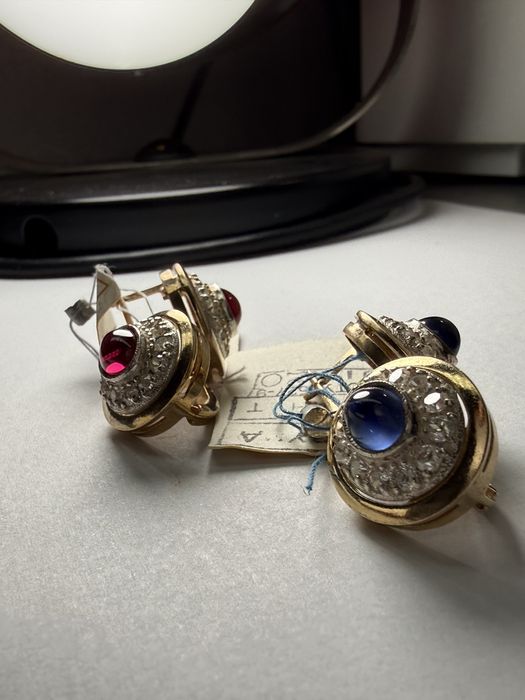 Вінтажні сережки срібло в позолоті