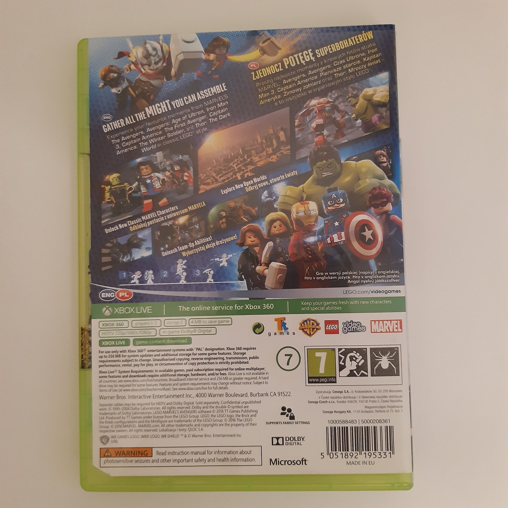 Gra Lego Avengers xbox 360 po polsku