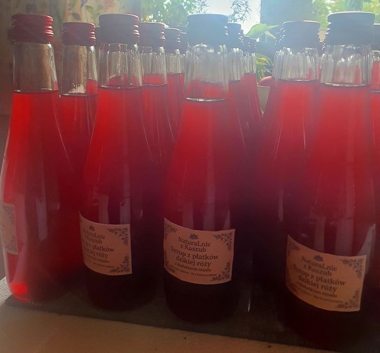Syrop z płatków dzikiej róży z dodatkiem miodu 330ml 2025r