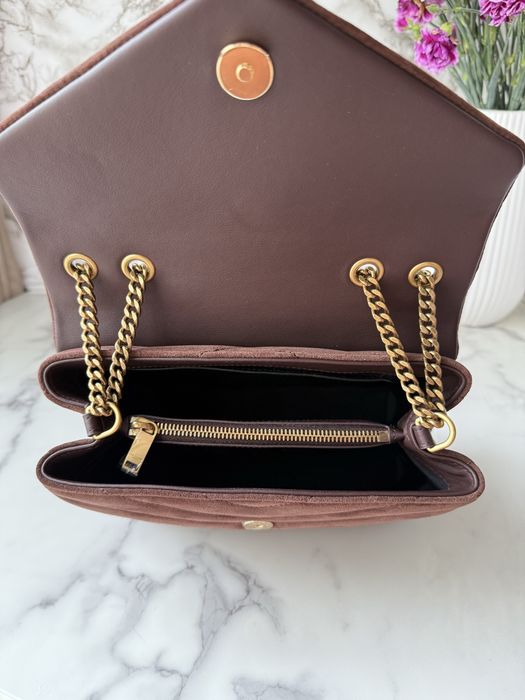 Torebka LouLou YSL Small Chocolate Brown