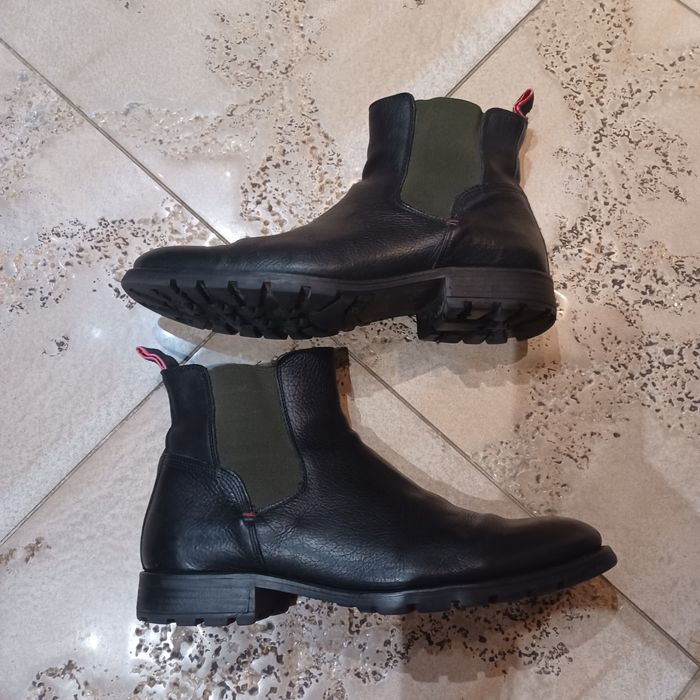 Buty sztyblety Tommy Hilfiger skórzane 45/30 cm/ salon 829 zł