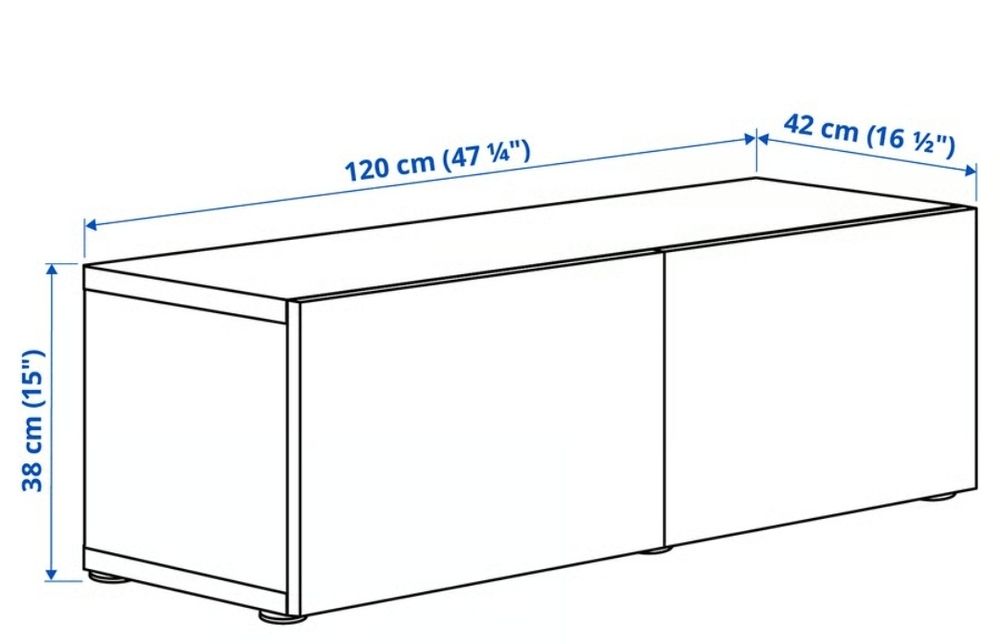 Ikea Besta 3+2 szafki białe lakierowane