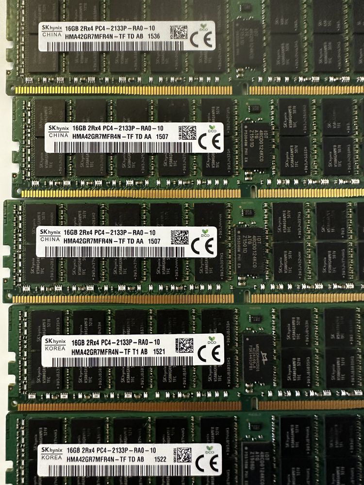 Серверная память Micron/Samsung/Hynix DDR4 16gb pc4-2133 rdimm