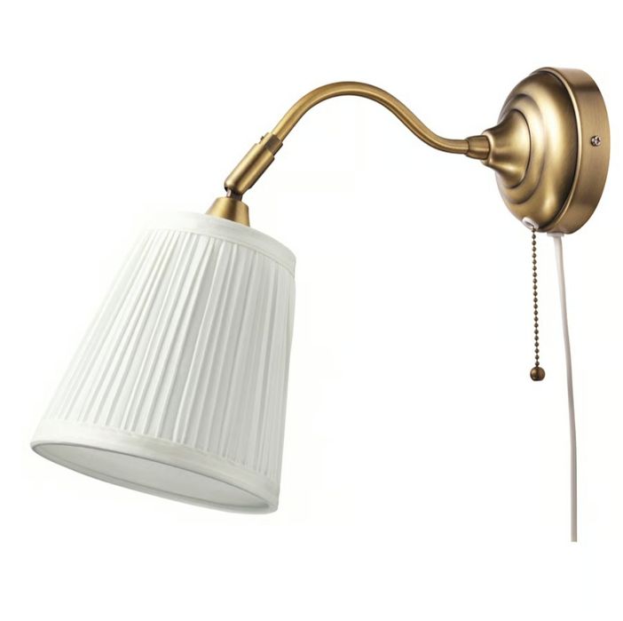 ÅRSTID Ikea lampy ścienne/kinkiety 2 sztuki 
Lampa ścienna, mosiądz/bi