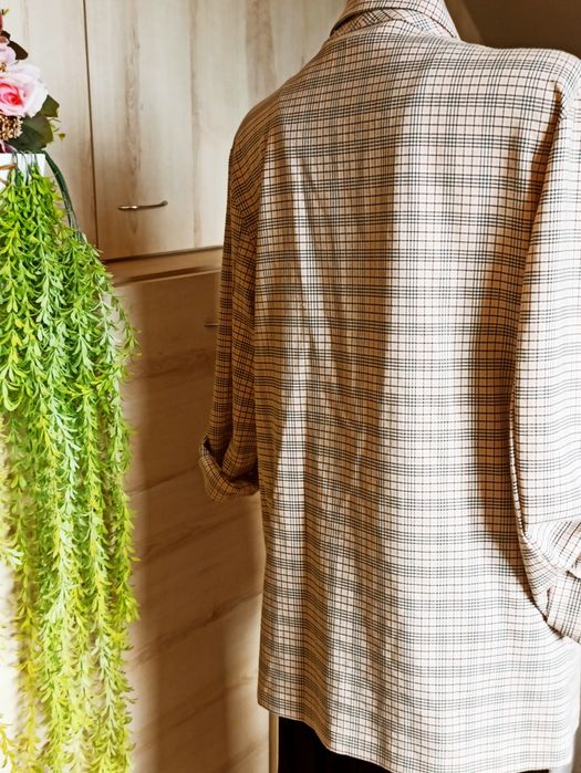 Sg Marynarka damska 36 , S dłuższa marynarka w kratę S żakiet 36 , S