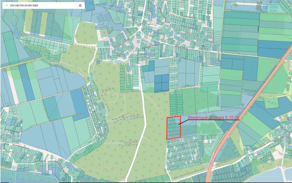 Земельна ділянка 5.15 га ОСГ с. Діброва