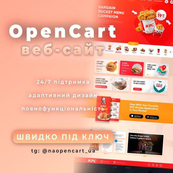Створення сайтів під ключ на системі OpenCart ?