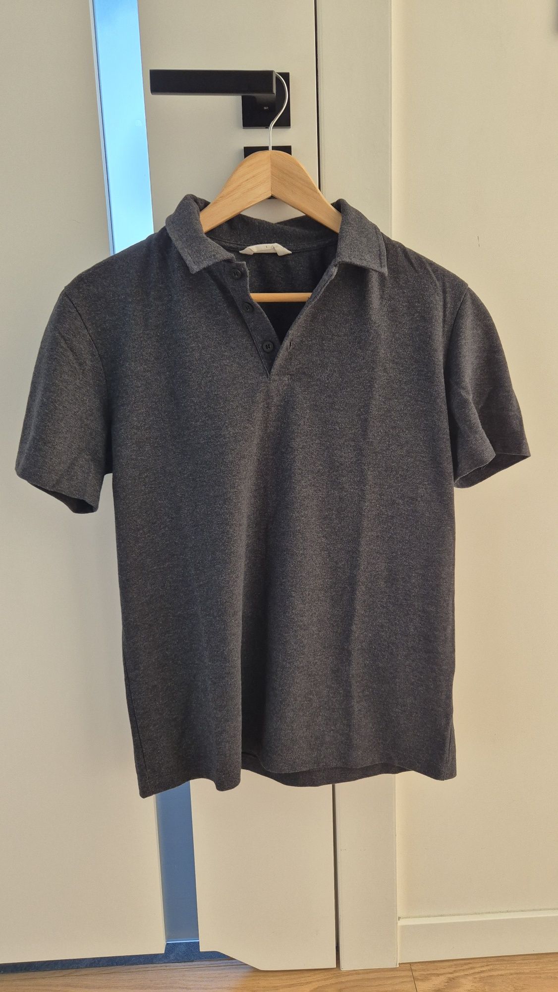 Męska grafitowa koszulka Polo Reserved Basic S