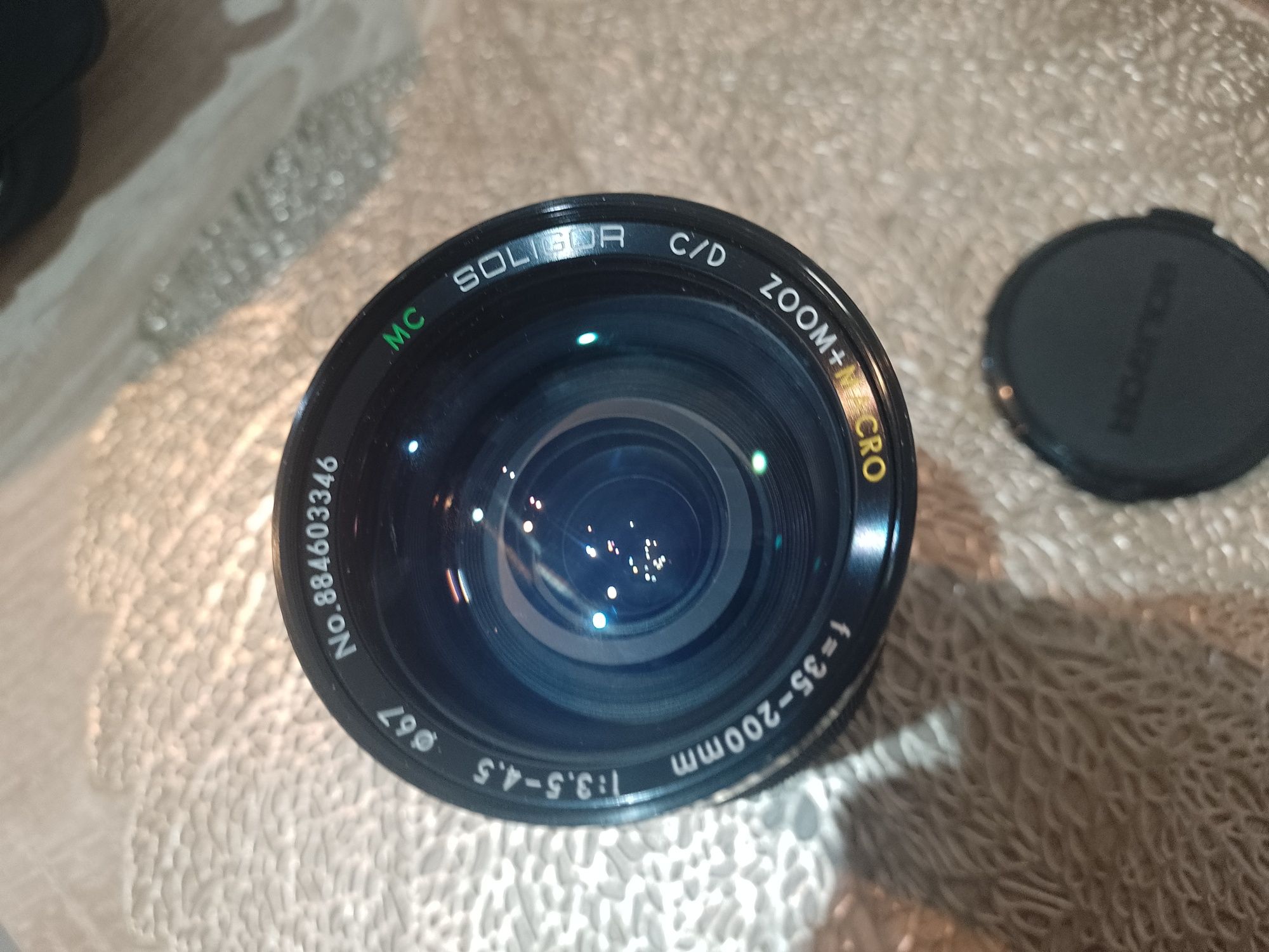 Aparat Minolta XD 7, 3 obiektywy, może być oddzielenie.