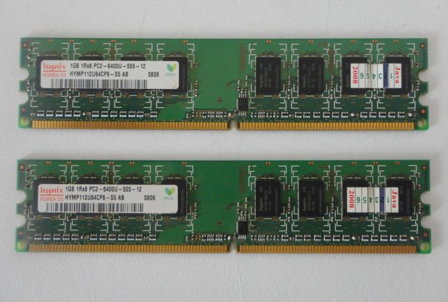 Модули памяти Hynix 1 Gb (DDR2,800Mgz)