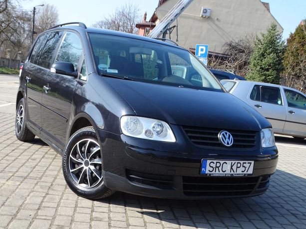 Volkswagen Touran 7 Osobowy * 1.6 MPi 102KM * KLIMA * 7 Foteli * Czarny *