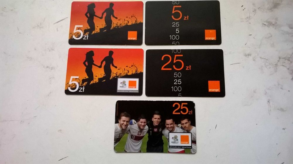 karty sieci komórkowych uzupełniających stan konta - 33 szt