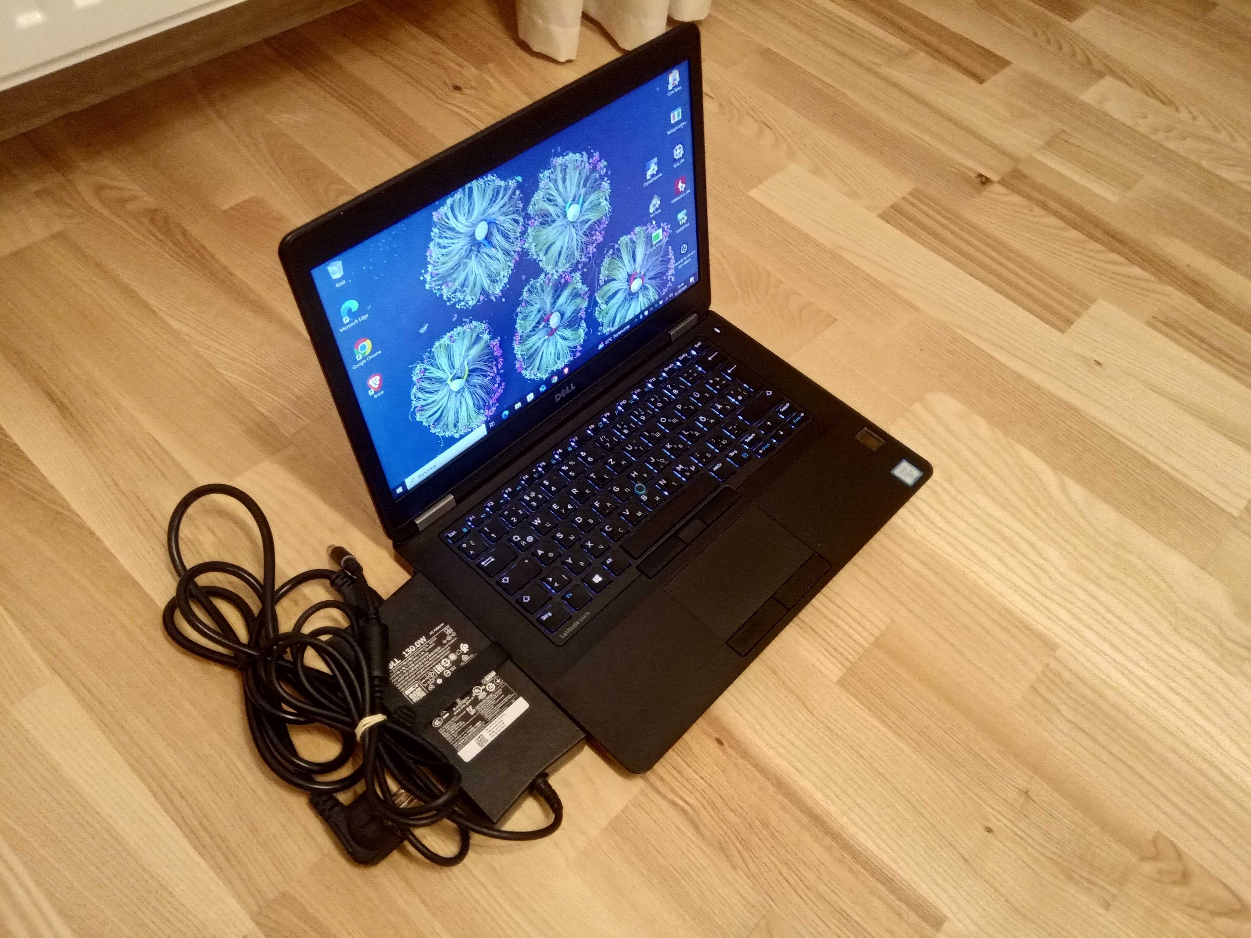 Laptop DELL slim ultrabook szybki SSD zasilacz 130W - kompletny