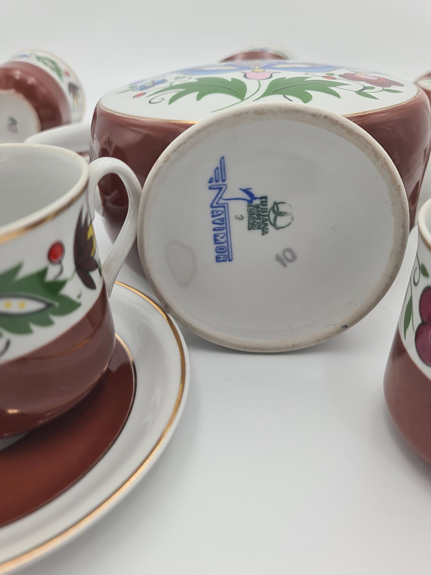 Stara porcelana Lubiana wzor kaszubski lata 70 dla Navimoru