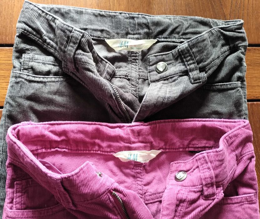 Conjunto 2 Calças H&M Bombazine 6-7 Anos Inverno
