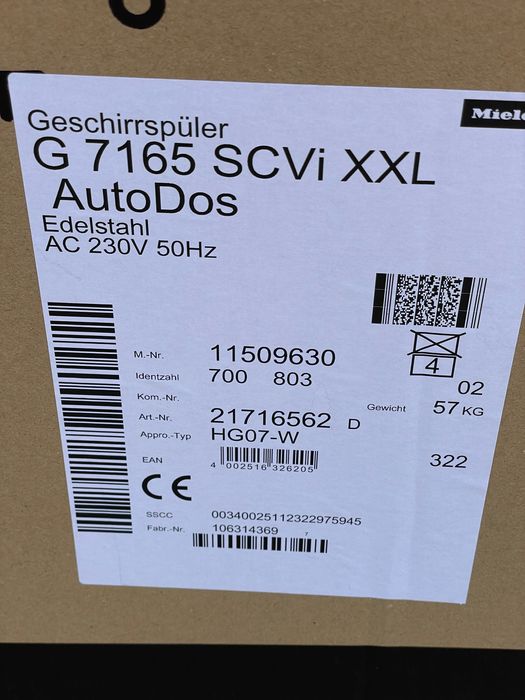 Zmywarka Miele G 7165 SCVI XXL AutoDos