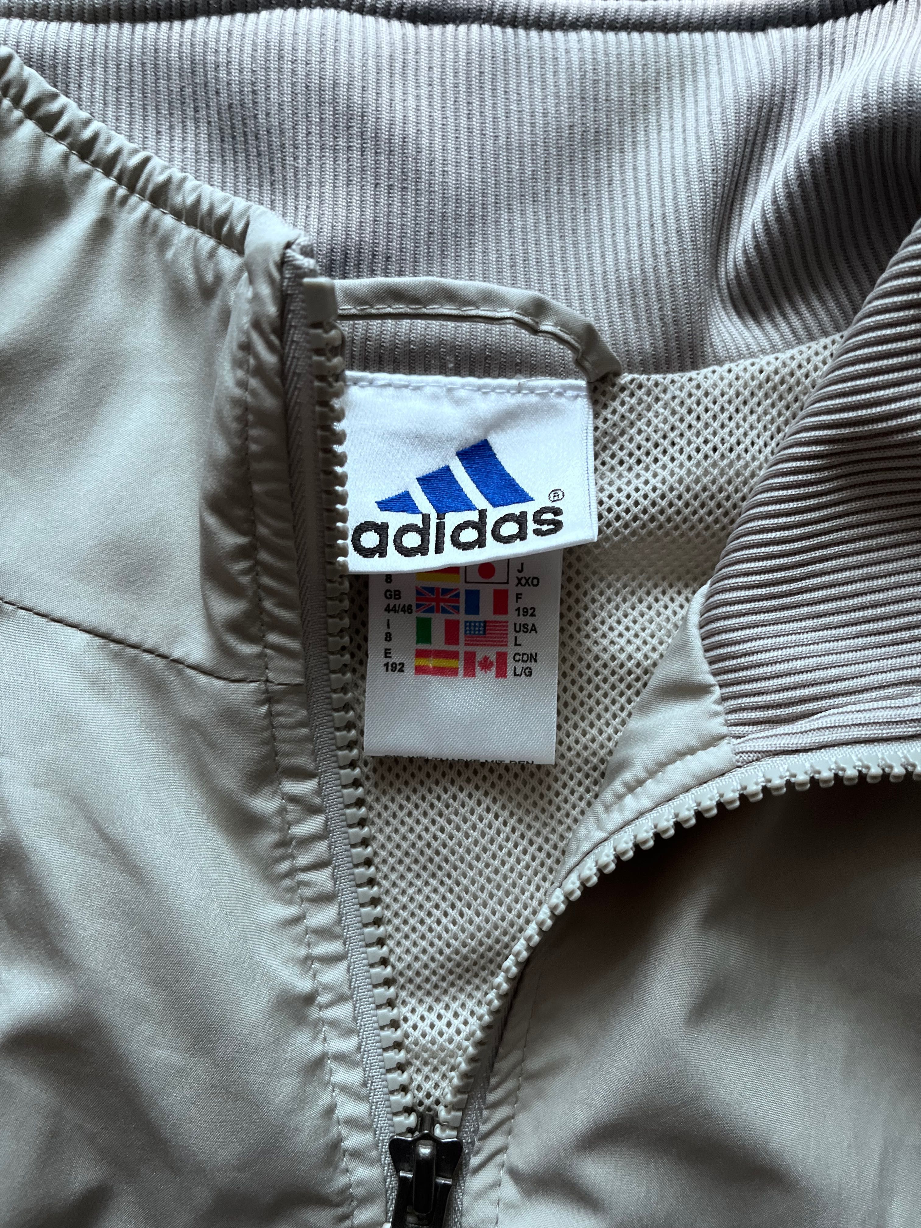 Kurtka Adidas vintage z lat 90 bezowa rozmiar L stan dobry