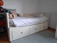 Sofá/Cama individual ou de casal, c/ 3 gavetas, 80x200 cm