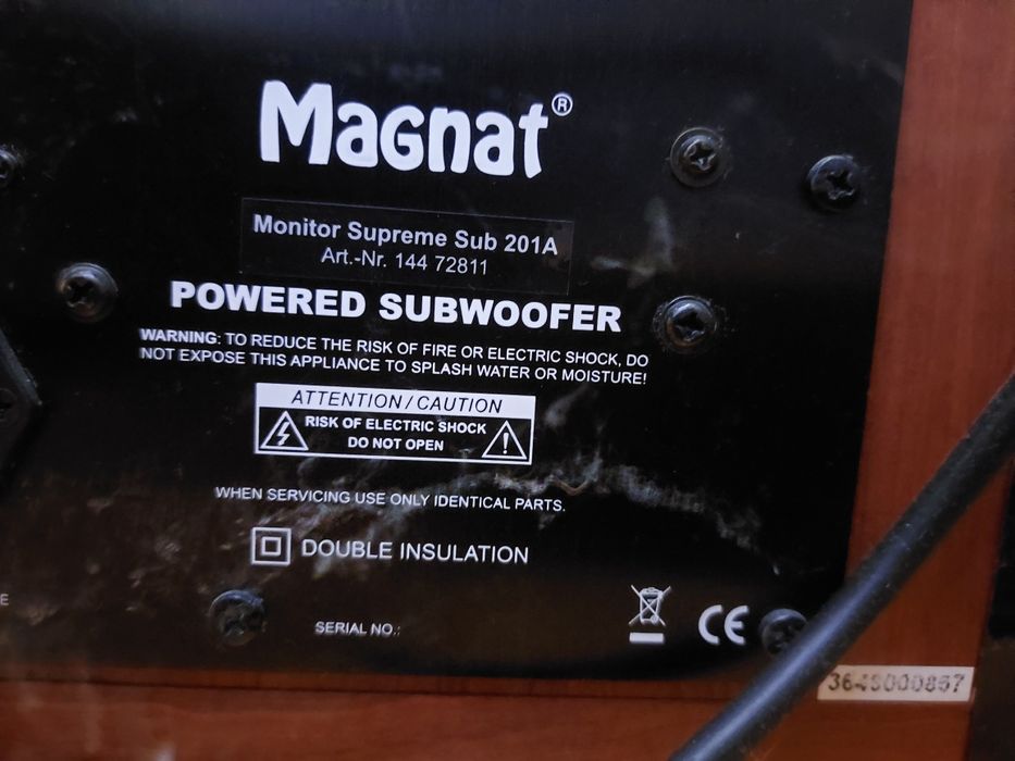 Subwoofer aktywny Magnat 201A stan bardzo dobry