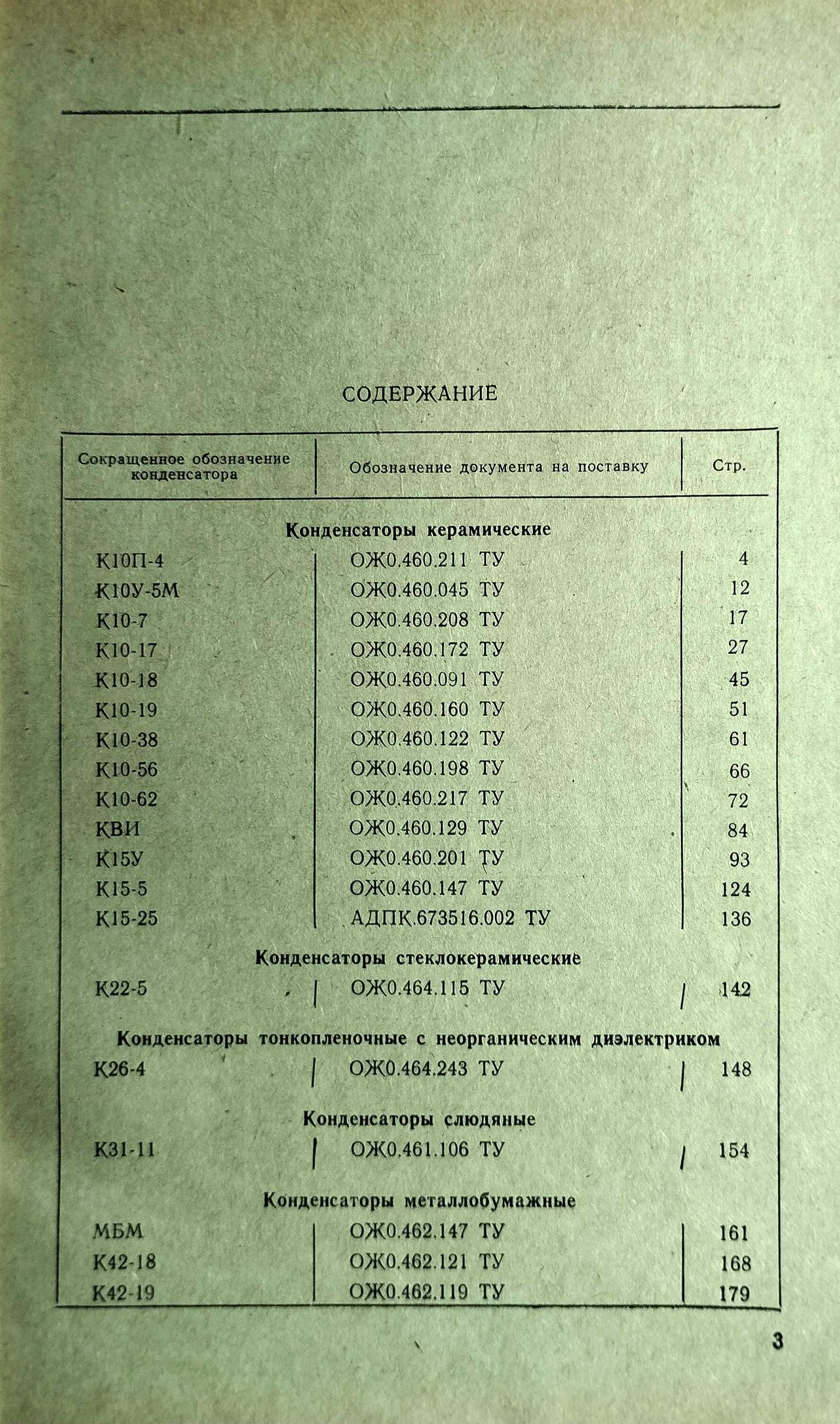 Справочник "Конденсаторы типа К10П-4...К42-19"