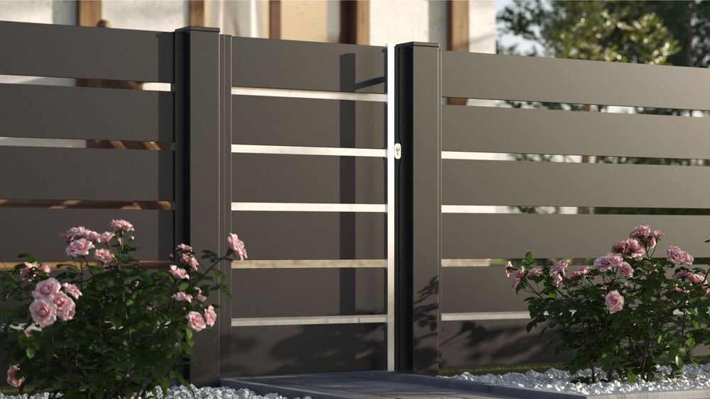 Przęsło aluminiowe segment ogrodzenie panel palisada LINEA  2 x 1,5 m