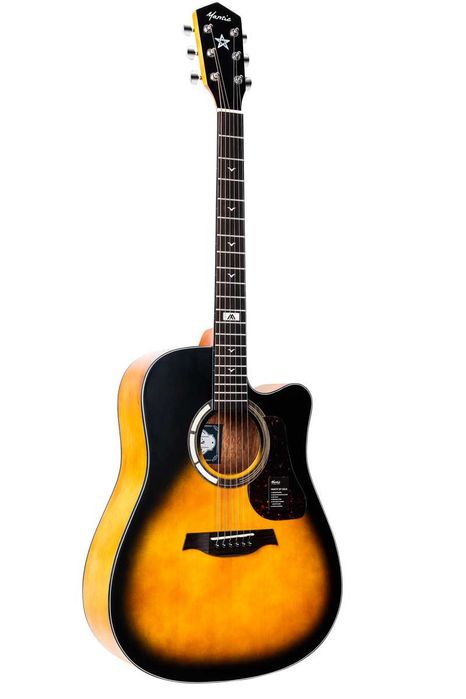 Gitara akustyczna Mantic GT-1DC SB + pokrowiec + tuner + 3 kostki
