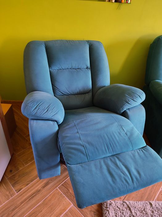 Kanapa + fotel bujany komfort sofa lozko funkcja spania rozkladany
