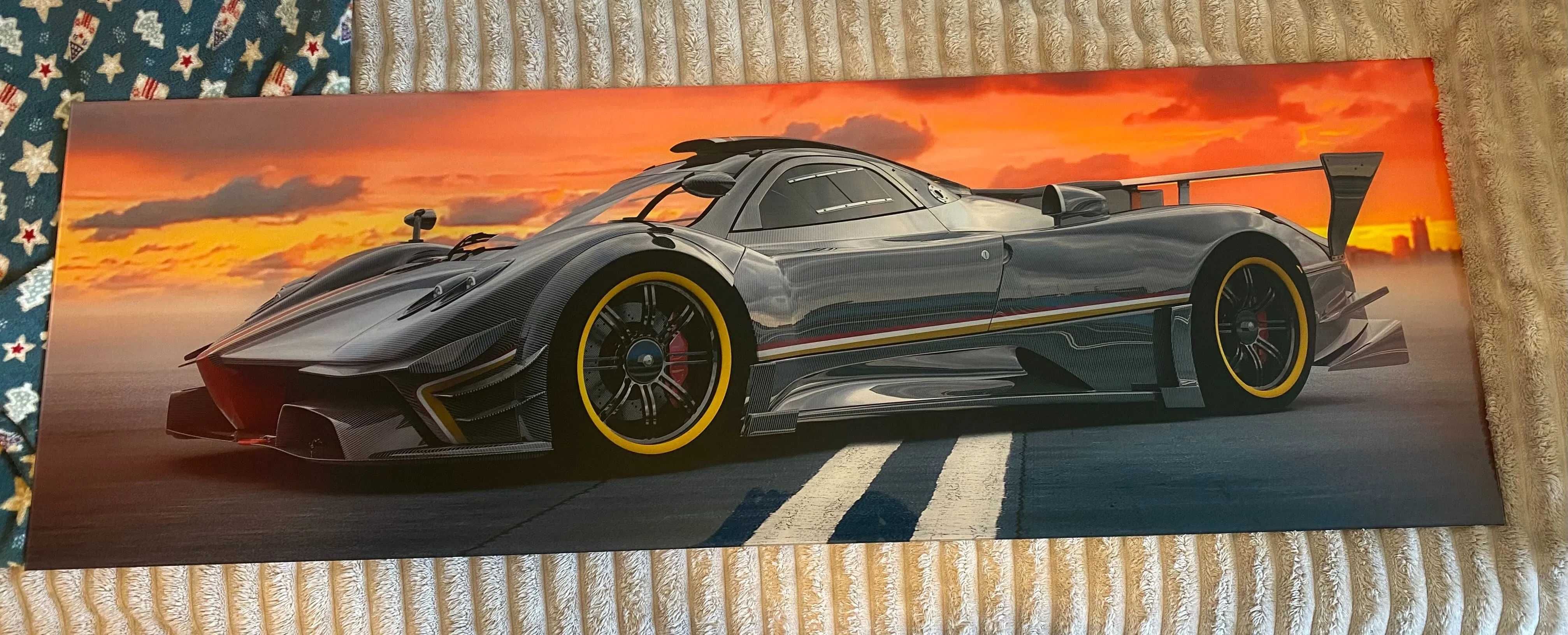 Obraz na szkle (samochód sportowy) 135x45 cm
