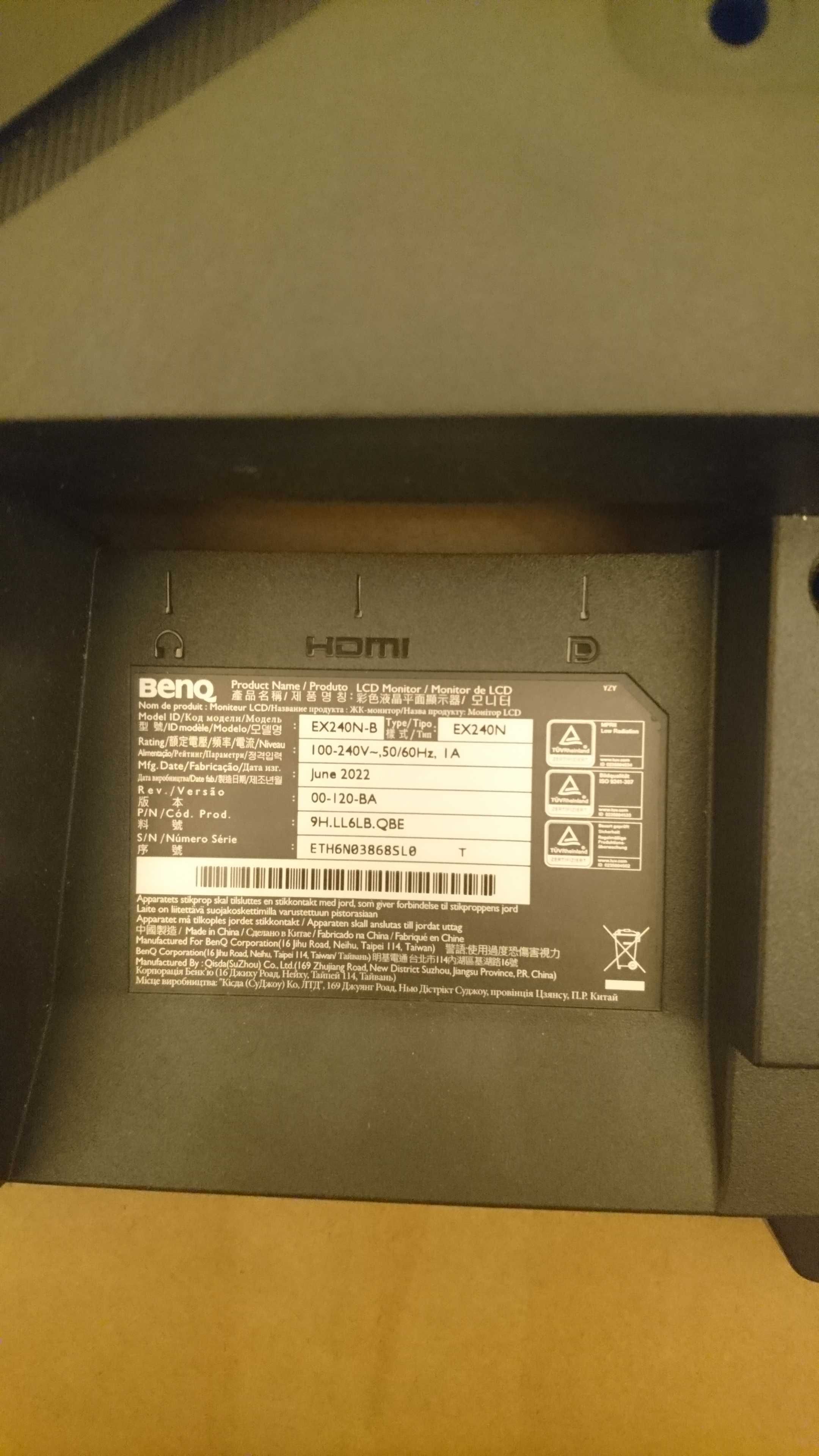 Monitor BENQ EX240N płyta główna