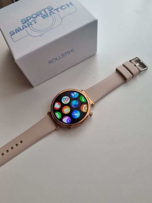 Złoty smartwatch nowy