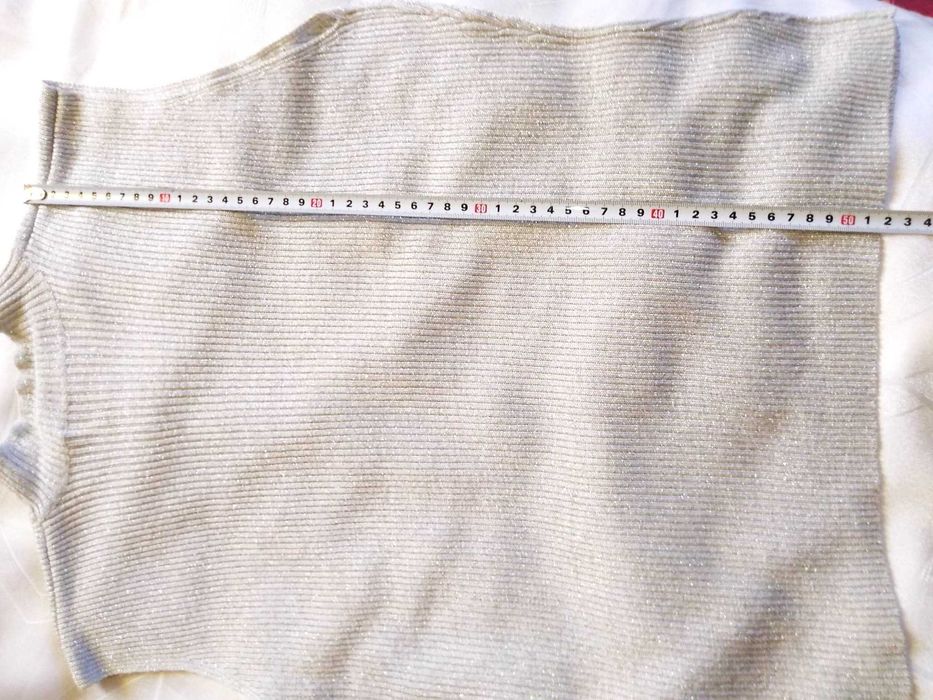 Bluzka bezrękawnik z półgolfem top bluzeczka r 14