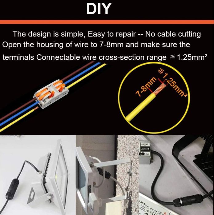 CESFONJER Złącze kablowe IP68, wodoszczelne, mufa kablowa