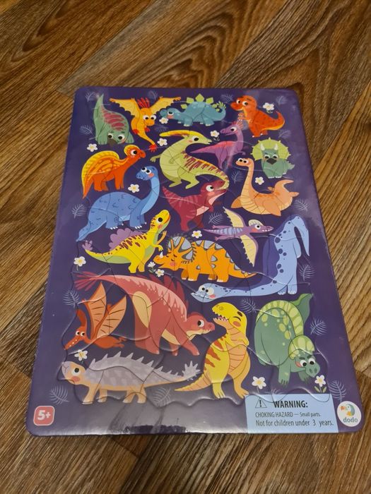Puzzle ramkowe Dinozaury
