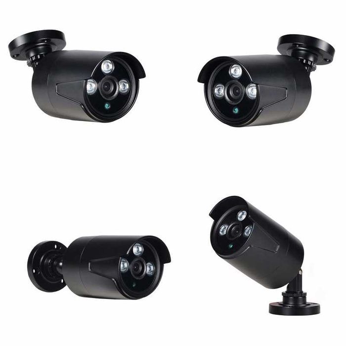 Black WiFi CCTV Camera Kit, Video Surveillance System, 8-Channel, with 4 or 8 Cameras, 1080p64172212184835121