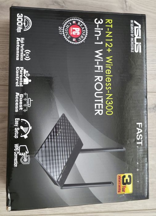 Роутер Asus RT-N12+ Wireless-N300, 3-in-1 WI-FI ROUTER