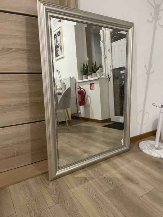 Srebrne lustro , duze , szerokie 130/90