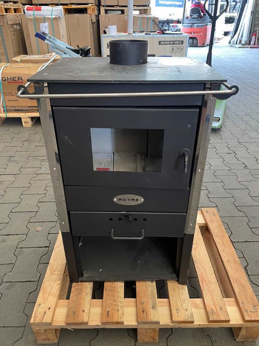 Piec kominek koza wolnostojący stalowy RETRO 9kW II gat. NUMER 4