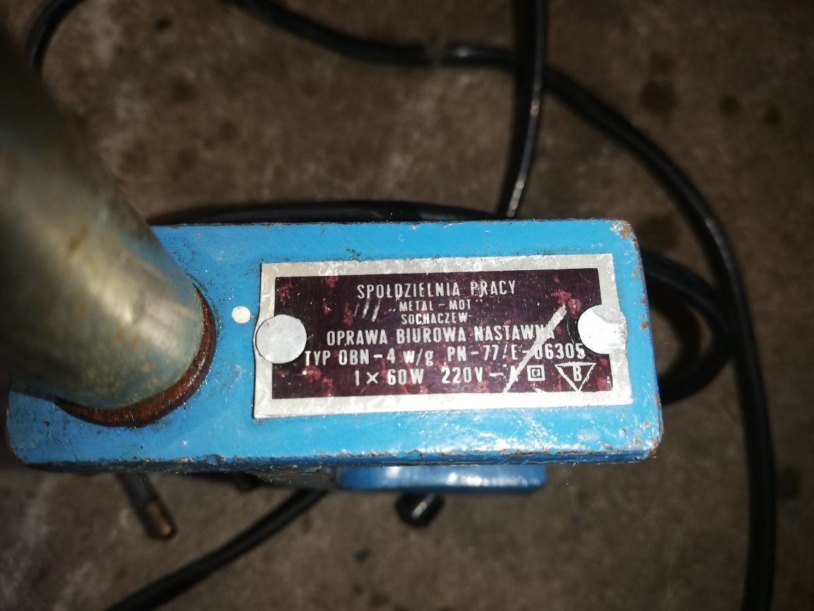 Lampa warsztatowa biurowa z epoki  oryginał!