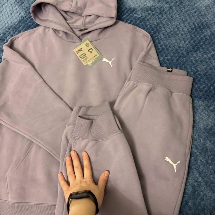 Теплий спортивний костюм xs S на флісі Puma оригінал худі та джогери