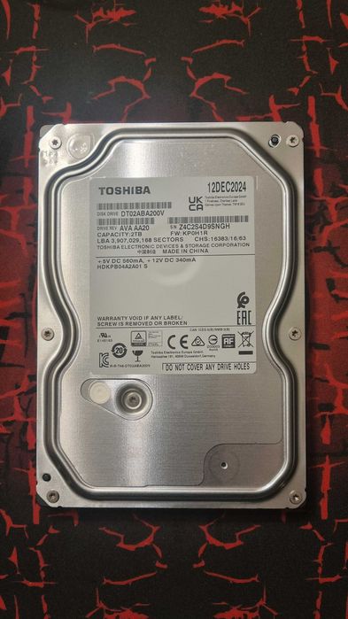 Dysk HDD 2TB 3,5" Toshiba, nowy 2024