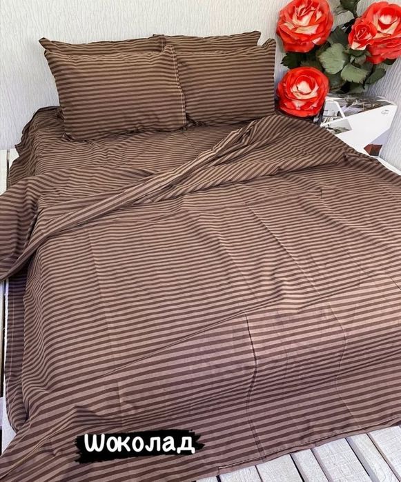 Постільна білизна бязь голд люкс смужка / однотон