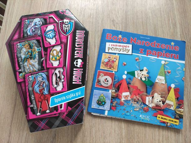 Gra - Monster High + książeczka Boże Narodzenie z papieru (zestaw)