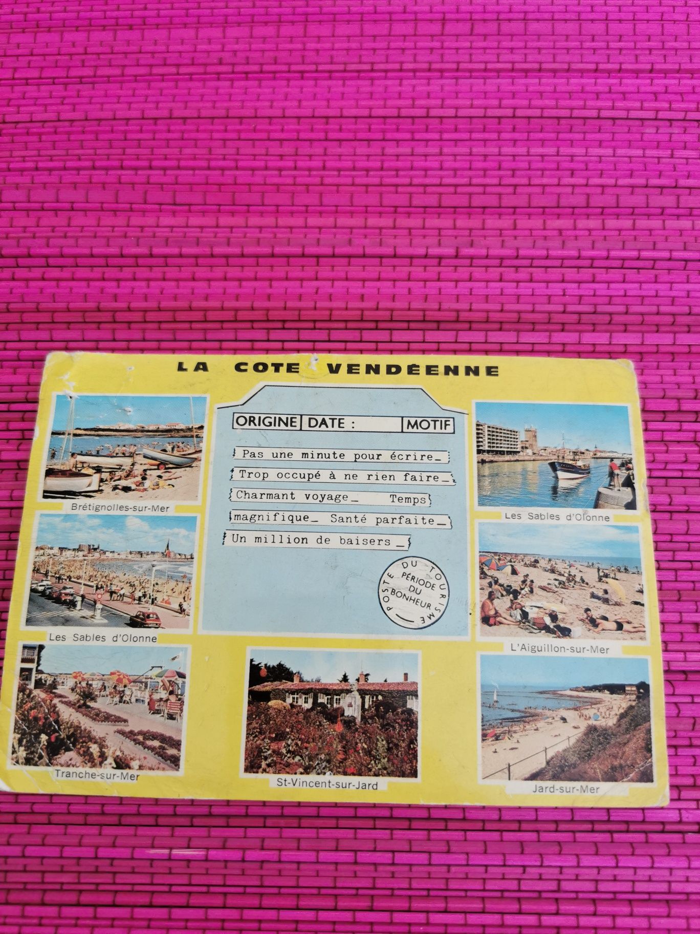 Pocztówka La Coste Vendeenne lata 70 Francjia.