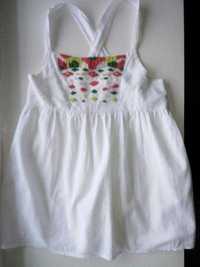 Хлопковое платье зара сарафан для девочки принт бисер от ZARA