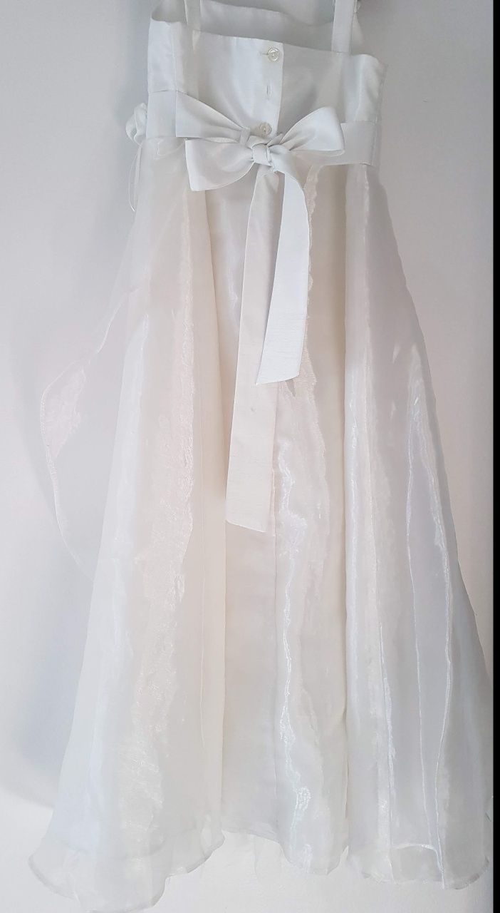 Vestido elegante de cerimónia menina 9 anos - 134cm branco pérola