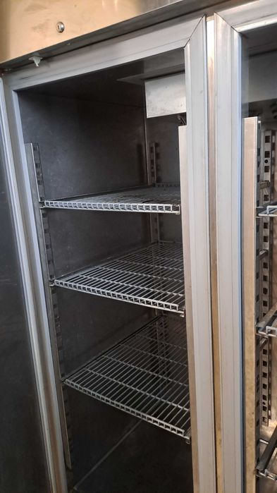 OKAZJA pół ceny Szafa chłodnia duża 2-drzwiowa srebrna ok150x80, 1300l